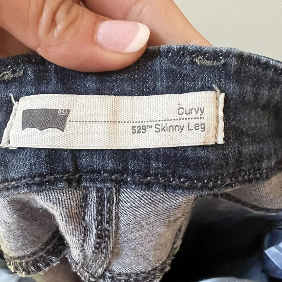 Levi’s 529 Curvy Skinny Jeans Women’s Stretch Mid Rise Denim W31 L29 Blue - Picture 3 of 10